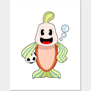 Fish Soccer player Soccer Sports Posters and Art